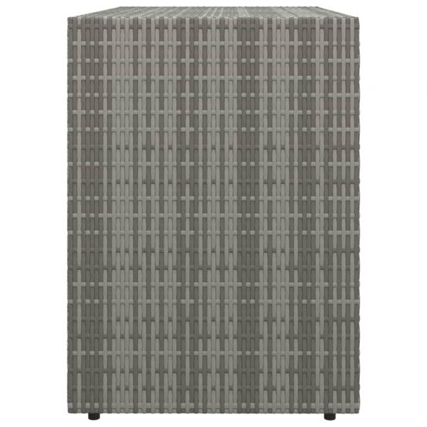 Gartenschrank Grau 100x55,5x80 cm Poly Rattan