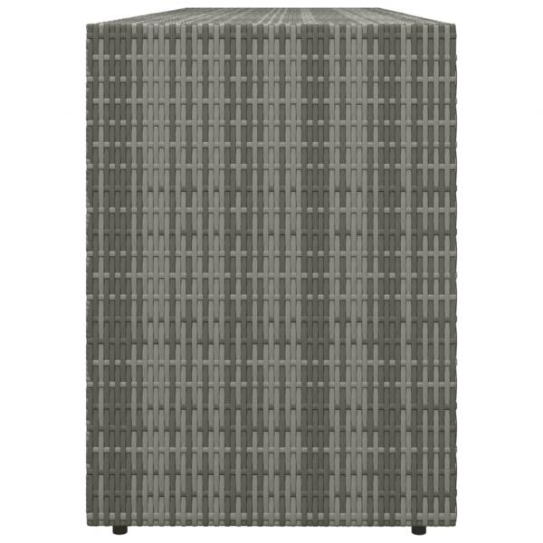 Gartenschrank Grau 198x55,5x80 cm Poly Rattan