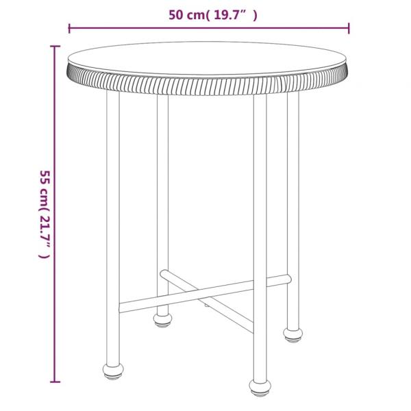 3-tlg. Garten-Essgruppe Schwarz Poly Rattan