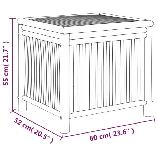 Gartentruhe 60x52x55 cm Bambus