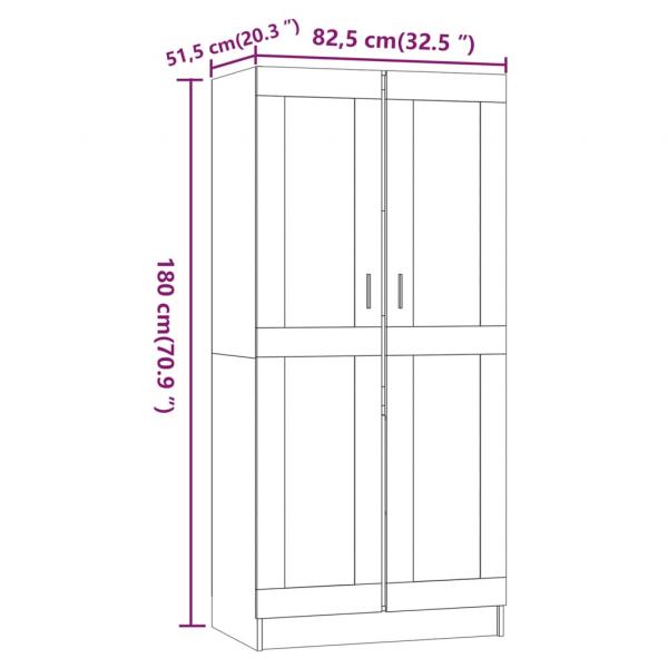 Kleiderschrank Grau Sonoma 82,5x51,5x180 cm Holzwerkstoff