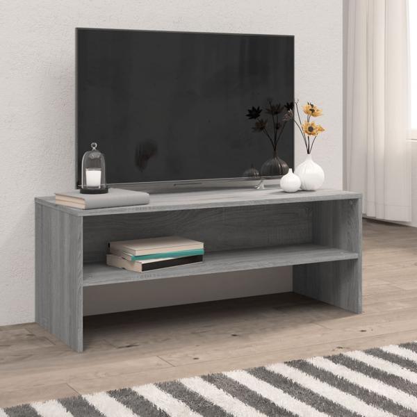 ARDEBO.de - TV-Schrank Grau Sonoma 100x40x40 cm Holzwerkstoff