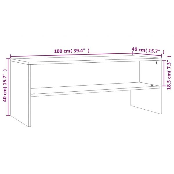 TV-Schrank Räuchereiche 100x40x40 cm Holzwerkstoff