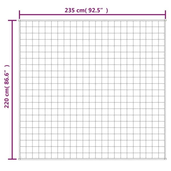 Gewichtsdecke Grau 220x235 cm 15 kg Stoff