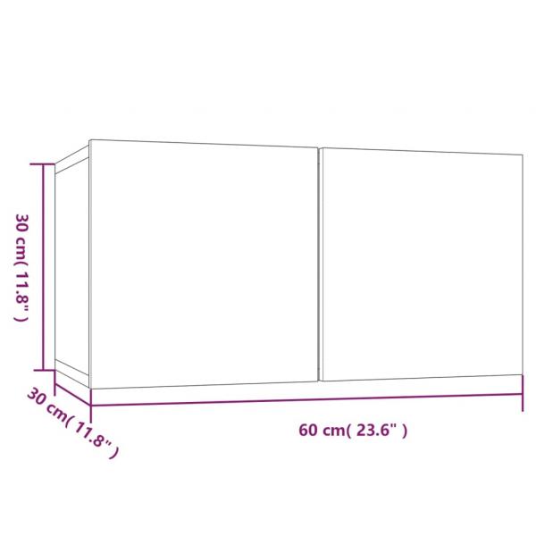 4-tlg. TV-Schrank-Set Schwarz Holzwerkstoff