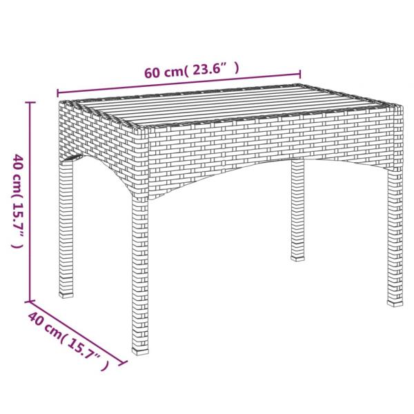 Garten-Relaxstühle 2 Stk. mit Tisch Grau Poly Rattan