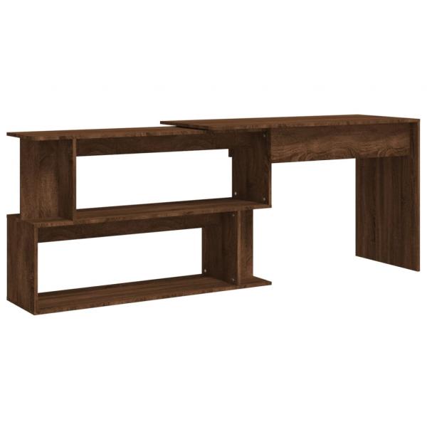 Eckschreibtisch Braun Eichen-Optik 200x50x76 cm Holzwerkstoff