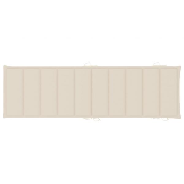 Sonnenliegen-Auflage Creme 186x58x3 cm Oxford-Gewebe