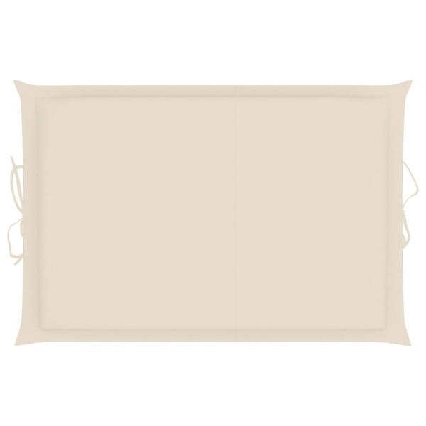 Sonnenliegen-Auflage Creme 186x58x3 cm Oxford-Gewebe