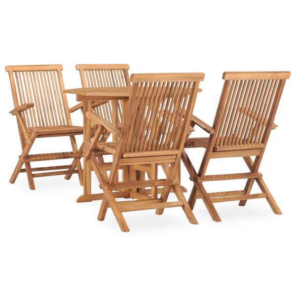 ARDEBO.de - 5-tlg. Garten-Essgruppe Klappbar Massivholz Teak