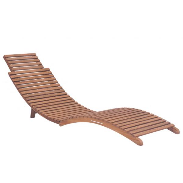 ARDEBO.de - Sonnenliege Klappbar Massivholz Teak