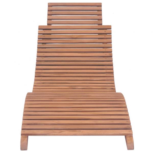 Sonnenliege Klappbar Massivholz Teak