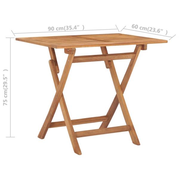 5-tlg. Garten-Essgruppe Klappbar Massivholz Teak