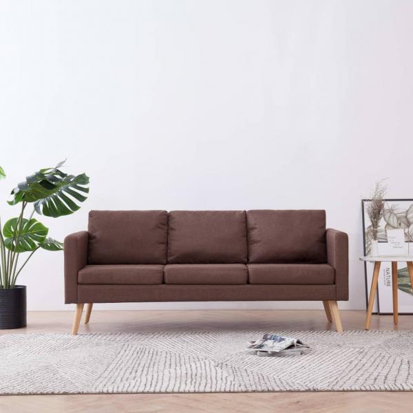 ARDEBO.de - 3-Sitzer-Sofa Stoff Braun