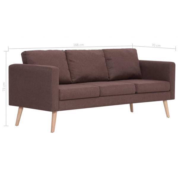 3-Sitzer-Sofa Stoff Braun