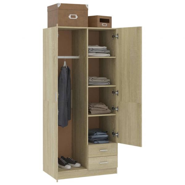 Kleiderschrank Sonoma-Eiche 80x52x180 cm Holzwerkstoff