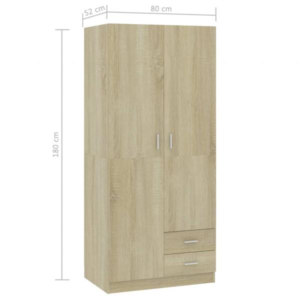 Kleiderschrank Sonoma-Eiche 80x52x180 cm Holzwerkstoff