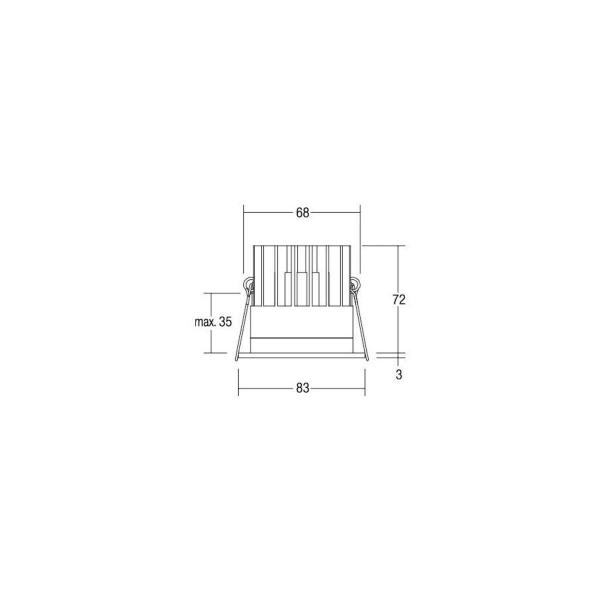 Brumberg ALTERO LED-Einbaudownlight IP44, 9,2W, 840lm, 4000K, schwarz (12035854)