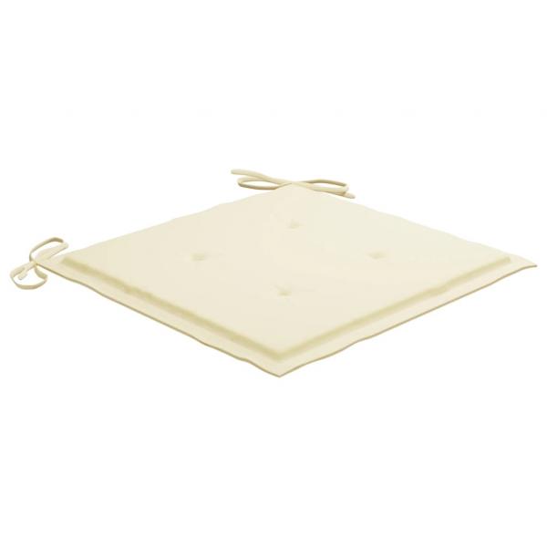 Gartenstuhl-Kissen 6 Stk. Creme 40x40x3 cm Oxford-Gewebe