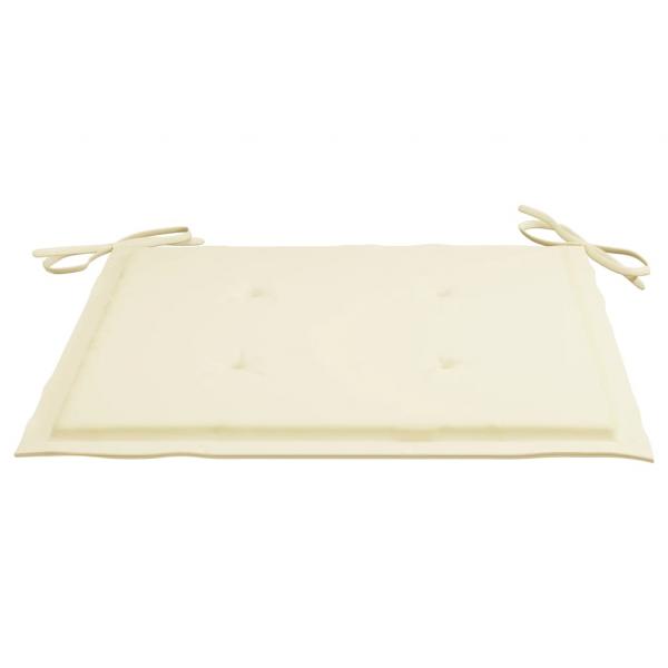 Gartenstuhl-Kissen 6 Stk. Creme 40x40x3 cm Oxford-Gewebe