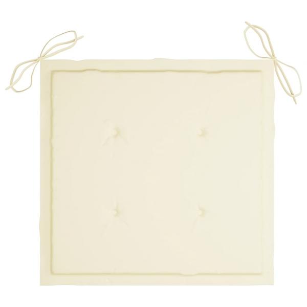 Gartenstuhl-Kissen 6 Stk. Creme 40x40x3 cm Oxford-Gewebe