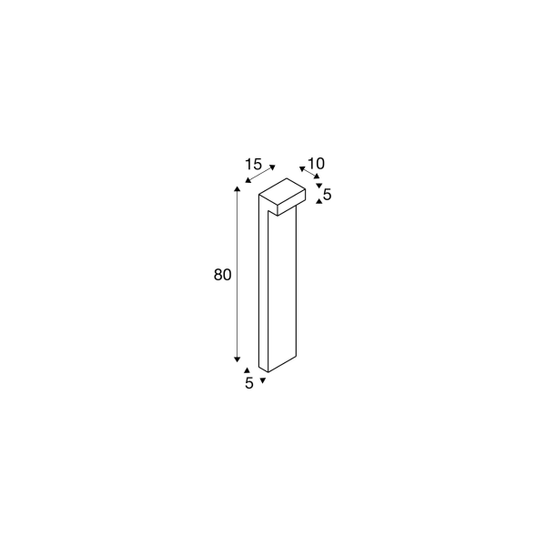 SLV L-LINE OUT 80 Outdoor Stehleuchte, LED, horizontal, anthrazit, CCT switch 3000/4000K (1003538)