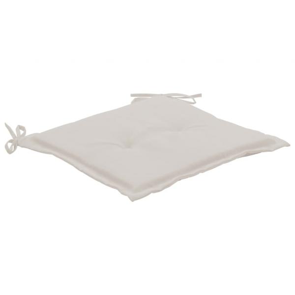 Gartenstuhl-Kissen 4 Stk. Creme 40x40x3 cm Oxford-Gewebe