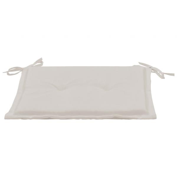 Gartenstuhl-Kissen 4 Stk. Creme 40x40x3 cm Oxford-Gewebe