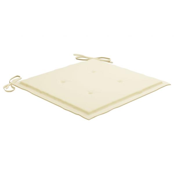 Gartenstuhl-Kissen 4 Stk. Beige 50x50x3 cm Oxford-Gewebe