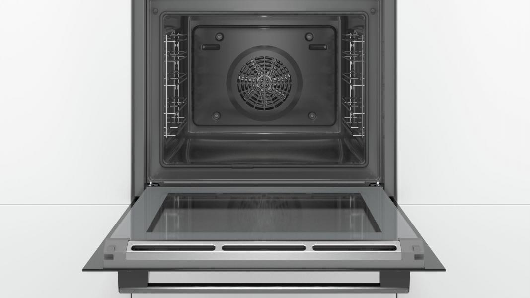 Bosch HBA578BB0 Serie 6 EEK: A Einbaubackofen, 60cm breit, 71 Liter, AutoPilot 30, 3D Heißluft, schwarz