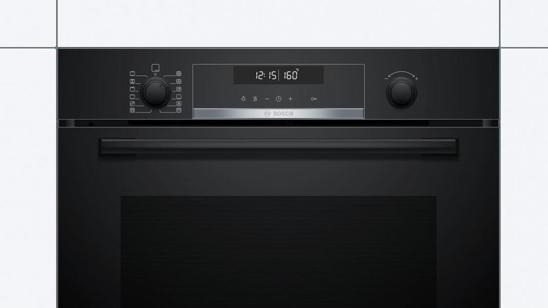 Bosch HBA578BB0 Serie 6 EEK: A Einbaubackofen, 60cm breit, 71 Liter, AutoPilot 30, 3D Heißluft, schwarz