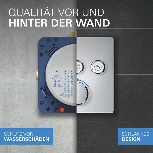 GROHE Precision Smartcontrol Duschsystem, Quickfix, Unterputz, mit Vitalio Rain Mono 310, chrom (34877000)