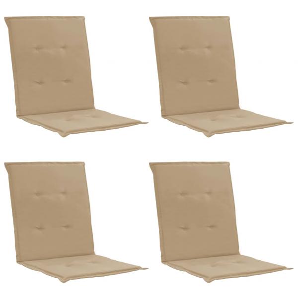 Gartenstuhlauflagen für Niedriglehner 4 Stk. Beige 100x50x3 cm