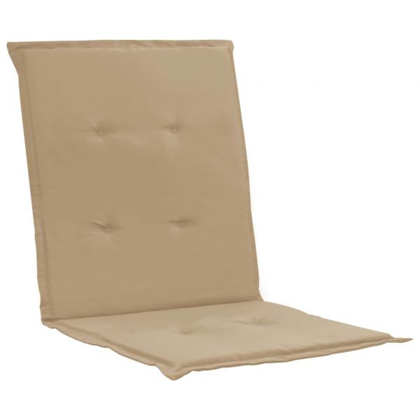 Gartenstuhlauflagen für Niedriglehner 4 Stk. Beige 100x50x3 cm