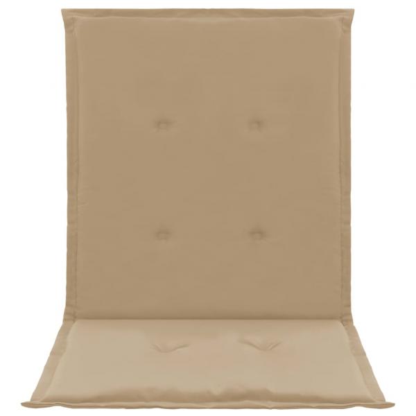 Gartenstuhlauflagen für Niedriglehner 4 Stk. Beige 100x50x3 cm