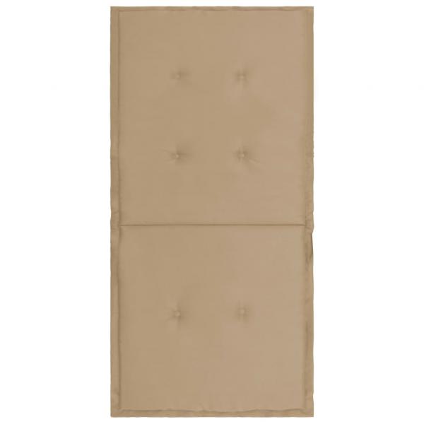 Gartenstuhlauflagen für Niedriglehner 4 Stk. Beige 100x50x3 cm