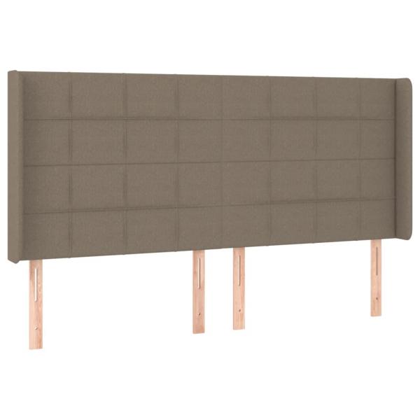 Boxspringbett mit Matratze & LED Taupe 200x200 cm Stoff