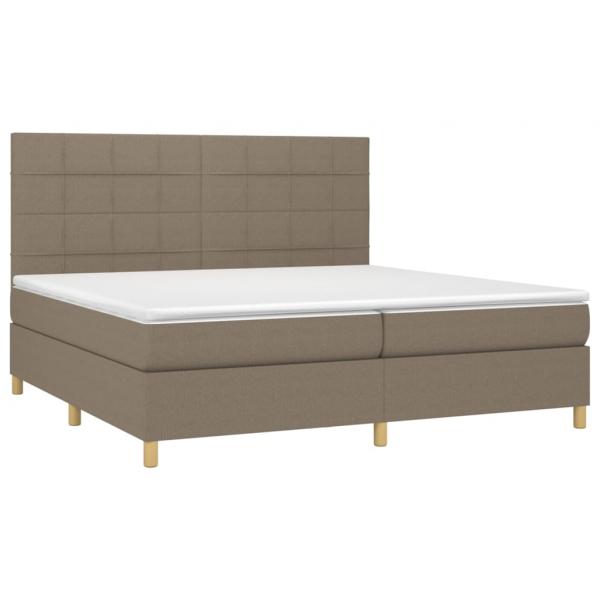 Boxspringbett mit Matratze Taupe 200x200 cm Stoff