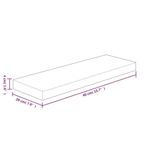 Regalboden 40x20x4 cm Unbehandeltes Massivholz Eiche