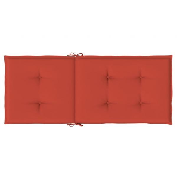 Hochlehner-Auflagen 2 Stk. Melange Rot 120x50x4 cm Stoff