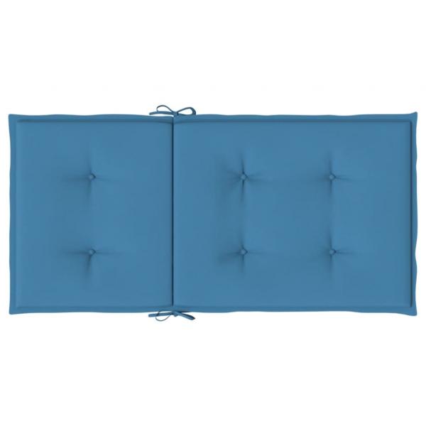 Niedriglehner-Auflagen 4 Stk. Melange Blau 100x50x4 cm Stoff