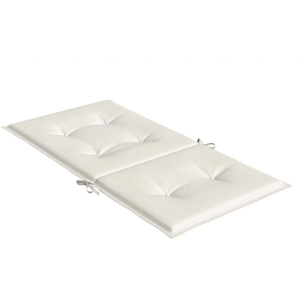 Niedriglehner-Auflagen 6 Stk. Melange Creme 100x50x4 cm Stoff