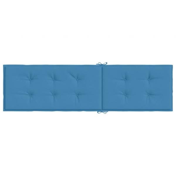 Liegestuhl-Auflage Melange Blau (75+105)x50x3 cm Stoff