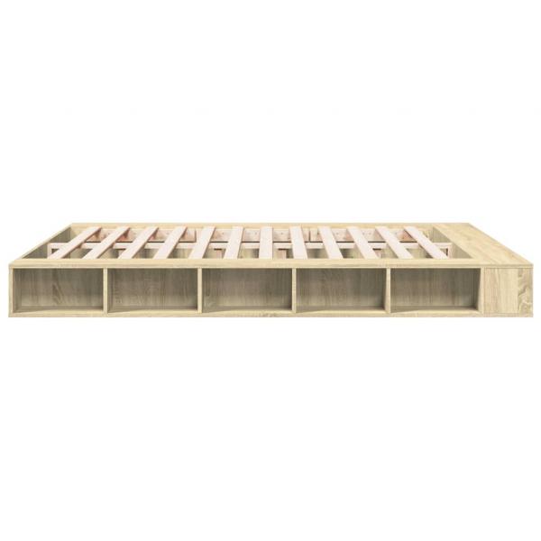 Bettgestell Sonoma-Eiche 200x200 cm Holzwerkstoff