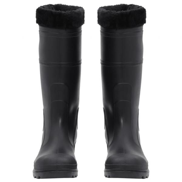 Gummistiefel mit Herausnehmbarem Innenfutter Schwarz Gr. 43 PVC