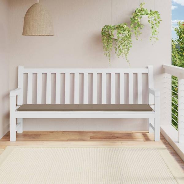 ARDEBO.de - Gartenbank-Auflage Taupe 200x50x3 cm Oxford-Gewebe