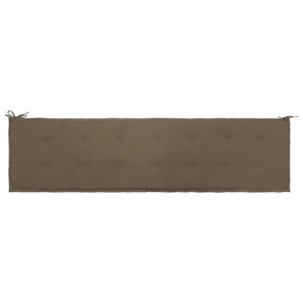 Gartenbank-Auflage Taupe 200x50x3 cm Oxford-Gewebe