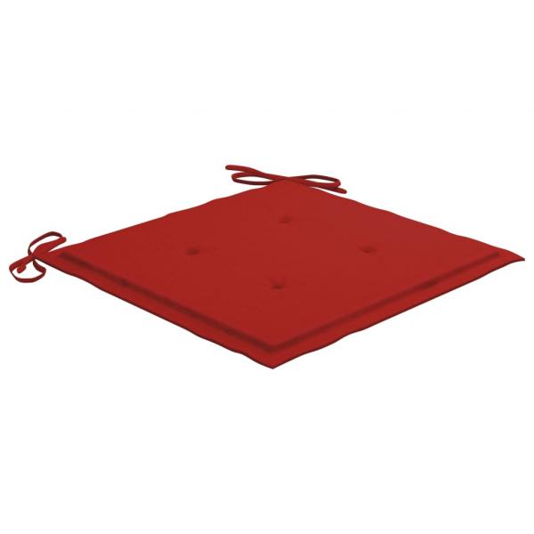 Gartenstuhl-Kissen 6 Stk. Rot 40x40x3 cm Oxford-Gewebe