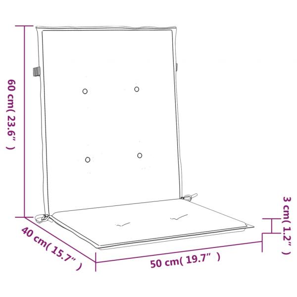 Gartenstuhlauflagen für Niedriglehner 2 Stk. Taupe 100x50x3 cm