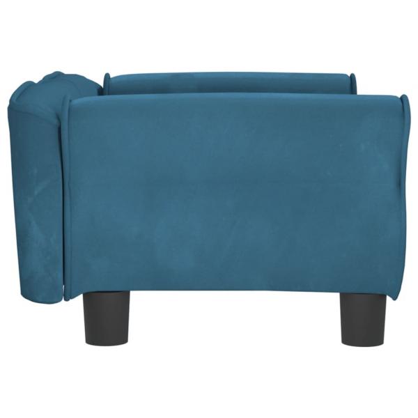 Hundebett Blau 70x45x30 cm Samt